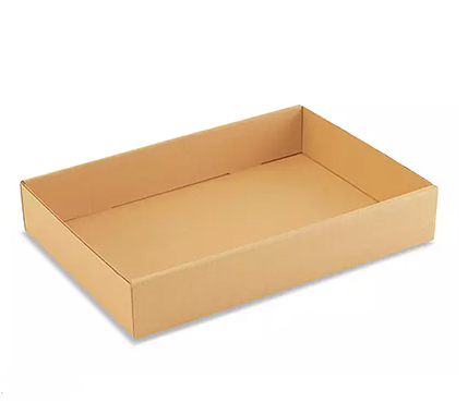 A plain cardboard tray.